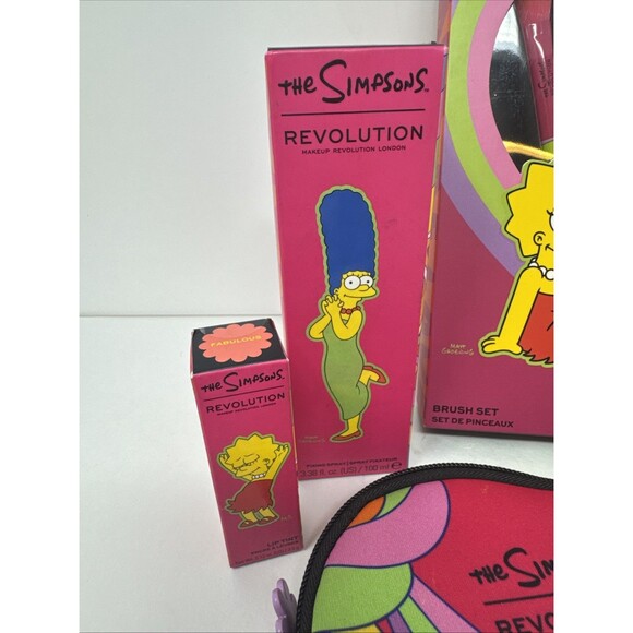 LOT 5 Simpsons Summer Of Love Revolution Makeup Set Brush Cosmetic Bag Shadow - Picture 5 of 13